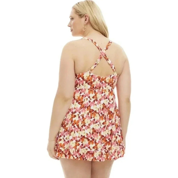 {Always for Me} Plus Size Flutter Two Piece Swimdress - Ladies' Bathing … - Picture 4 of 17